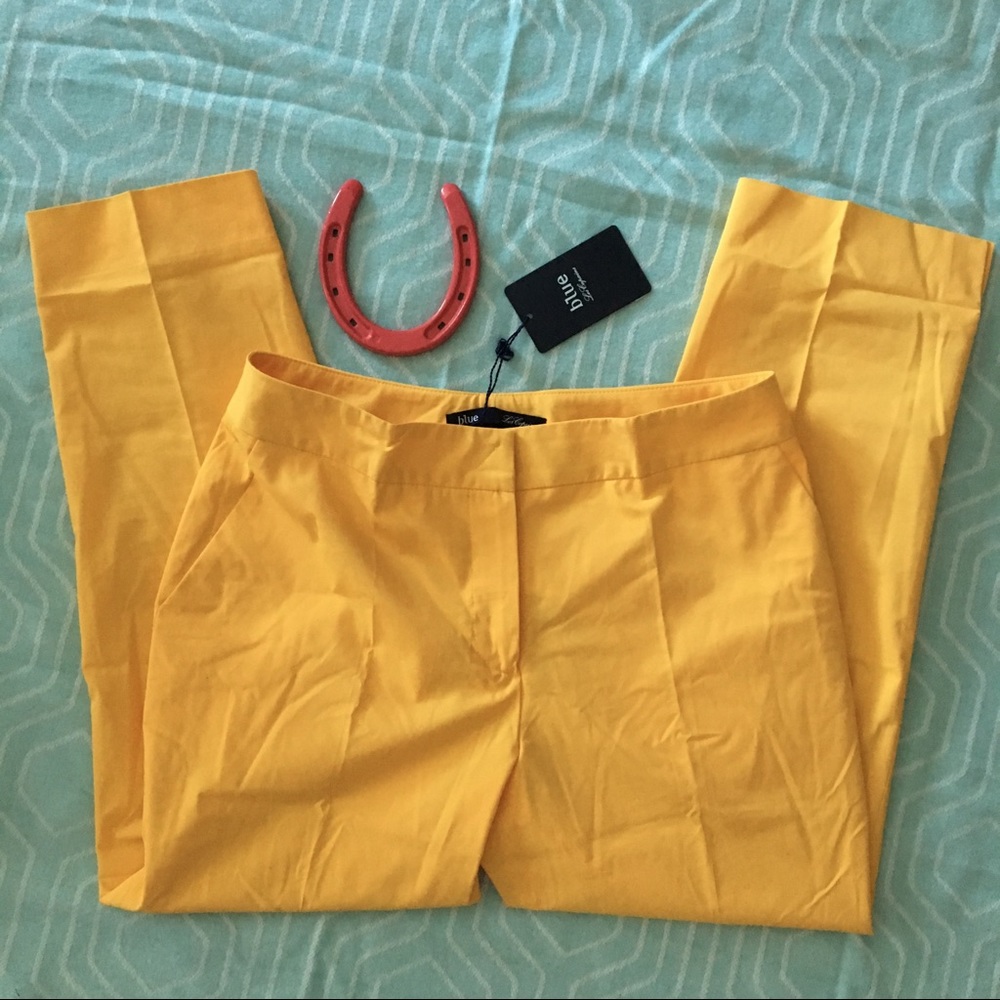 🇮🇹 Les copains yellow capris nwt